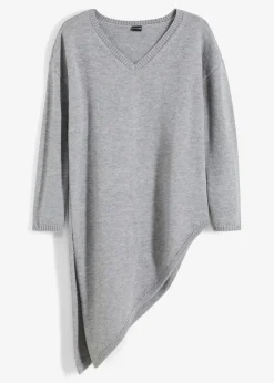 bonprix bonprix Jersey largo Gris claro jaspeado Discount