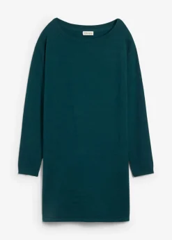 bonprix bonprix Jersey largo con algodón reciclado Verde Discount