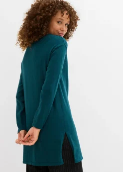 bonprix bonprix Jersey largo con algodón reciclado Verde Discount