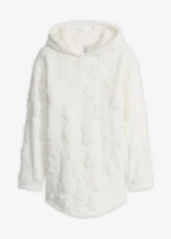 bonprix bonprix Jersey largo con corte holgado y estampado de corazones Blanco lana Hot