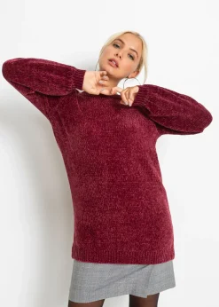 bonprix bonprix Jersey largo de chenilla Granate Online