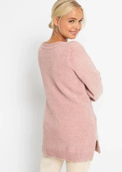 bonprix bonprix Jersey largo de chenilla Rosa vintage Discount