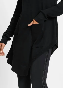 bonprix bonprix Jersey largo de mezcla de viscosa Negro Sale