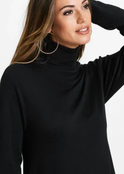 bonprix bonprix Jersey largo de mezcla de viscosa Negro Sale
