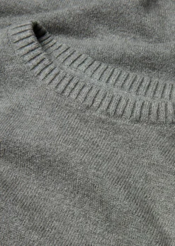 bonprix bonprix Jersey largo de punto fino con aberturas laterales en mezcla de viscosa gris jaspeado moteado Outlet