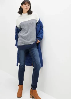 bonprix bonprix Jersey largo informal naranja oscuro/azul marino