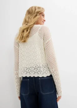 bonprix bonprix Jersey ligero de ajour Marrón grisáceo Discount