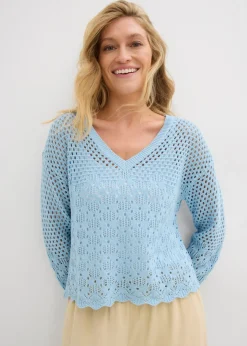 bonprix bonprix Jersey ligero de ajour Azul hielo Best