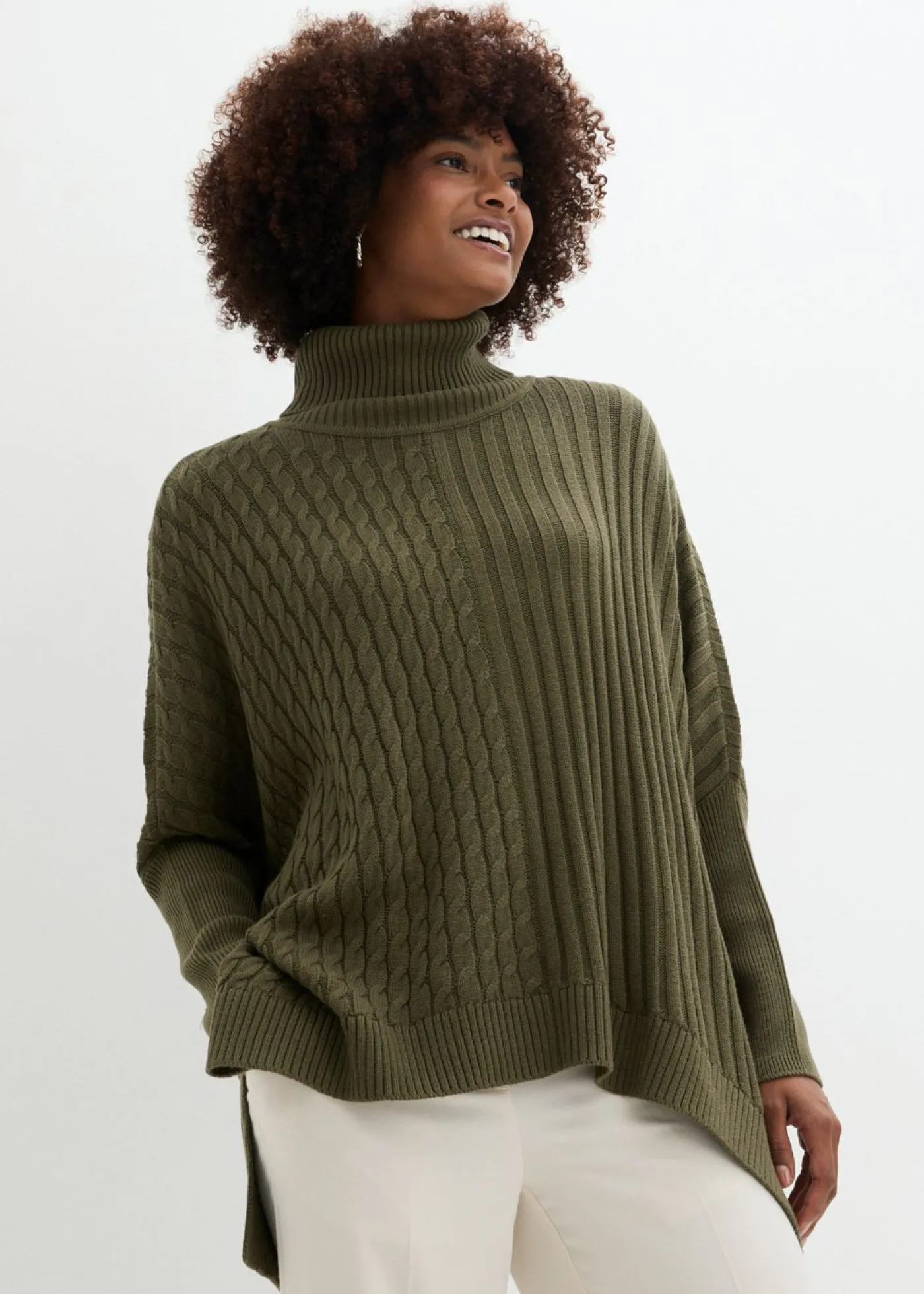 bonprix bonprix Jersey oversize Verde oliva oscuro Hot