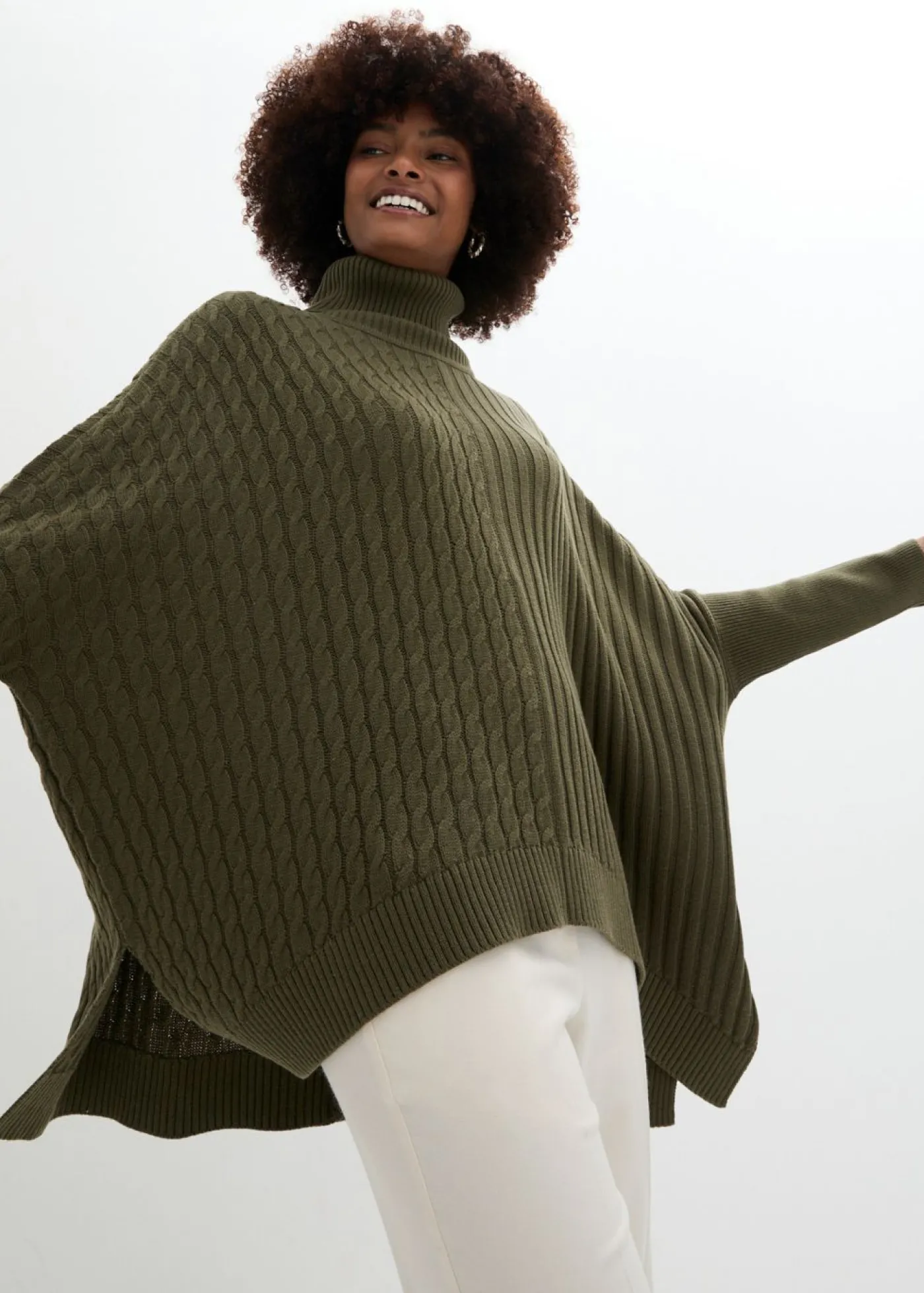 bonprix bonprix Jersey oversize Verde oliva oscuro Hot