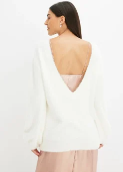bonprix bonprix Jersey oversize Blanco lana Outlet