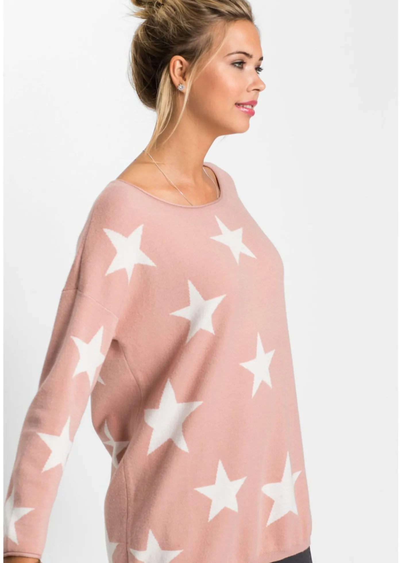 bonprix bonprix Jersey oversize rosa vintage-blanco Best