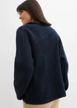 bonprix bonprix Jersey oversize de canalé Azul marino Clearance