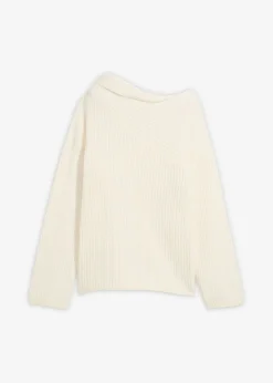 bonprix bonprix Jersey oversize de canalé blanco perla Sale
