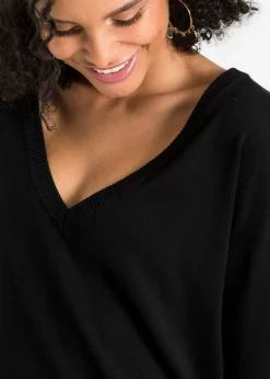 bonprix bonprix Jersey oversize de mezcla de viscosa Negro Best