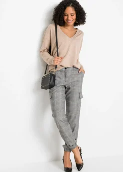 bonprix bonprix Jersey oversize de mezcla de viscosa Beige jaspeado Hot