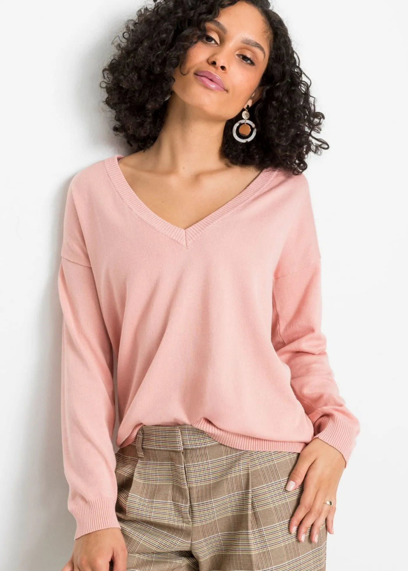 bonprix bonprix Jersey oversize de mezcla de viscosa Rosa vintage Best