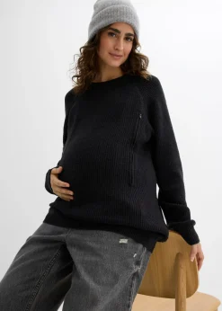 bonprix bonprix Jersey premamá con una discreta función de lactancia Negro Sale