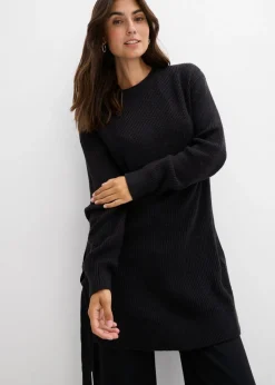 bonprix bonprix Jersey premamá/de lactancia de algodón con contenido de lana Negro Best