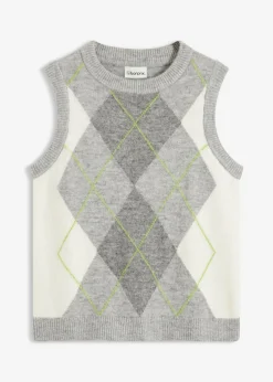 bonprix bonprix Jersey sin mangas Gris jaspeado Discount