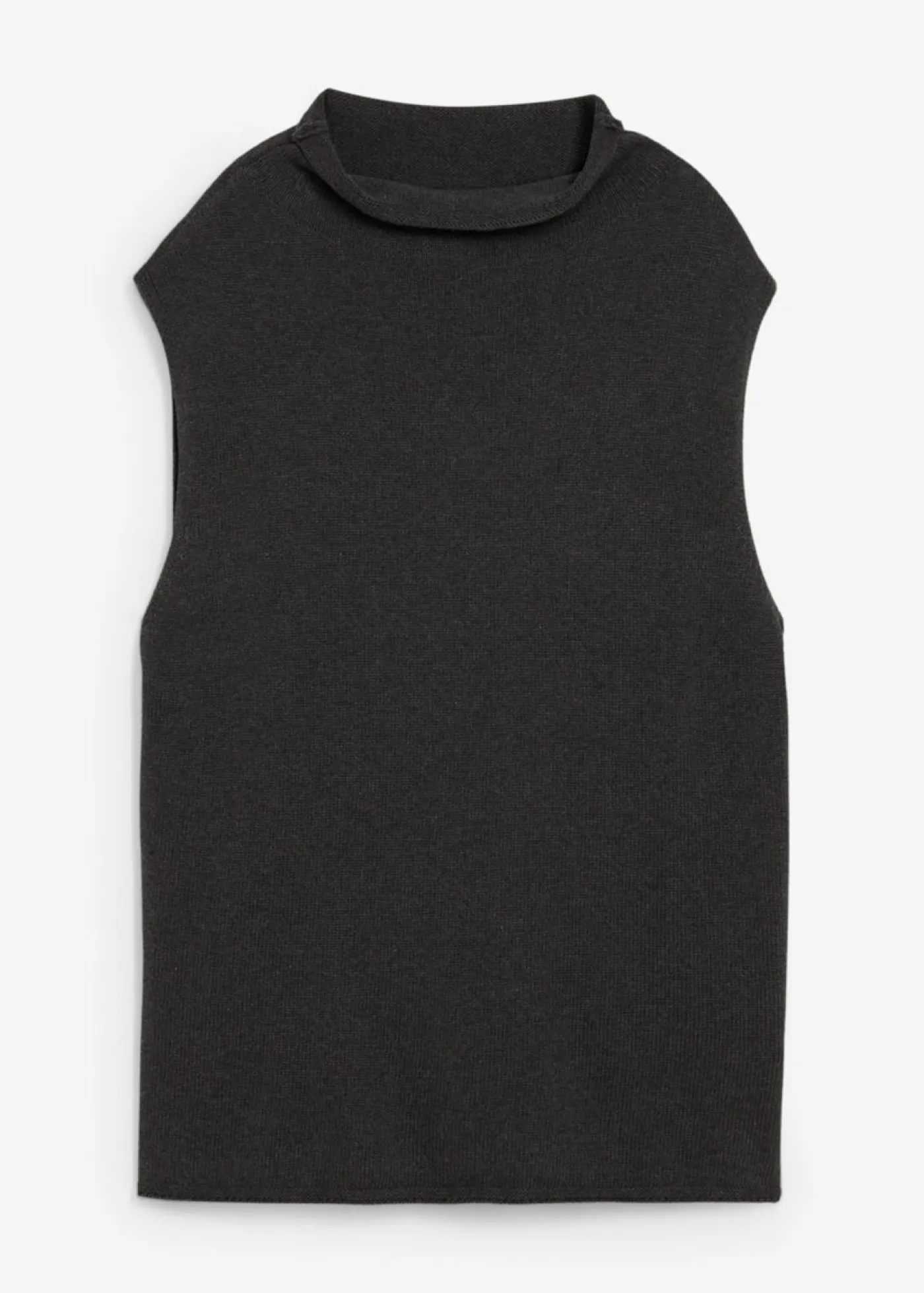bonprix bonprix Jersey sin mangas de algodón puro Antracita jaspeado Sale