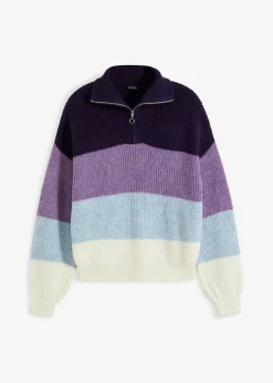 bonprix bonprix Jersey troyer Baya/violeta/lila claro/blanco con rayas Online