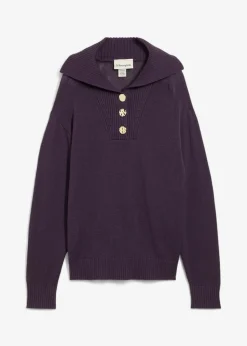 bonprix bonprix Jersey troyer con lana merina Ciruela Clearance