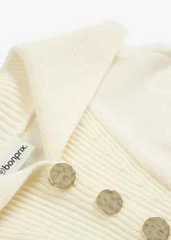 bonprix bonprix Jersey troyer con lana merina Blanco lana Clearance