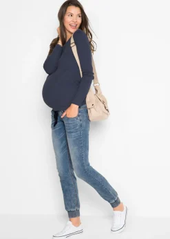 bonprix bonprix Jogger vaquero premamá de algodón orgánico Denim claro desgastado New