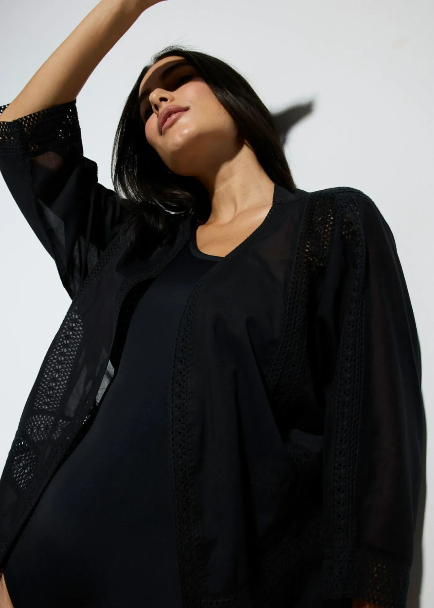bonprix bonprix Kimono de playa Negro Online
