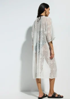 bonprix bonprix Kimono transparente para playa Blanco New