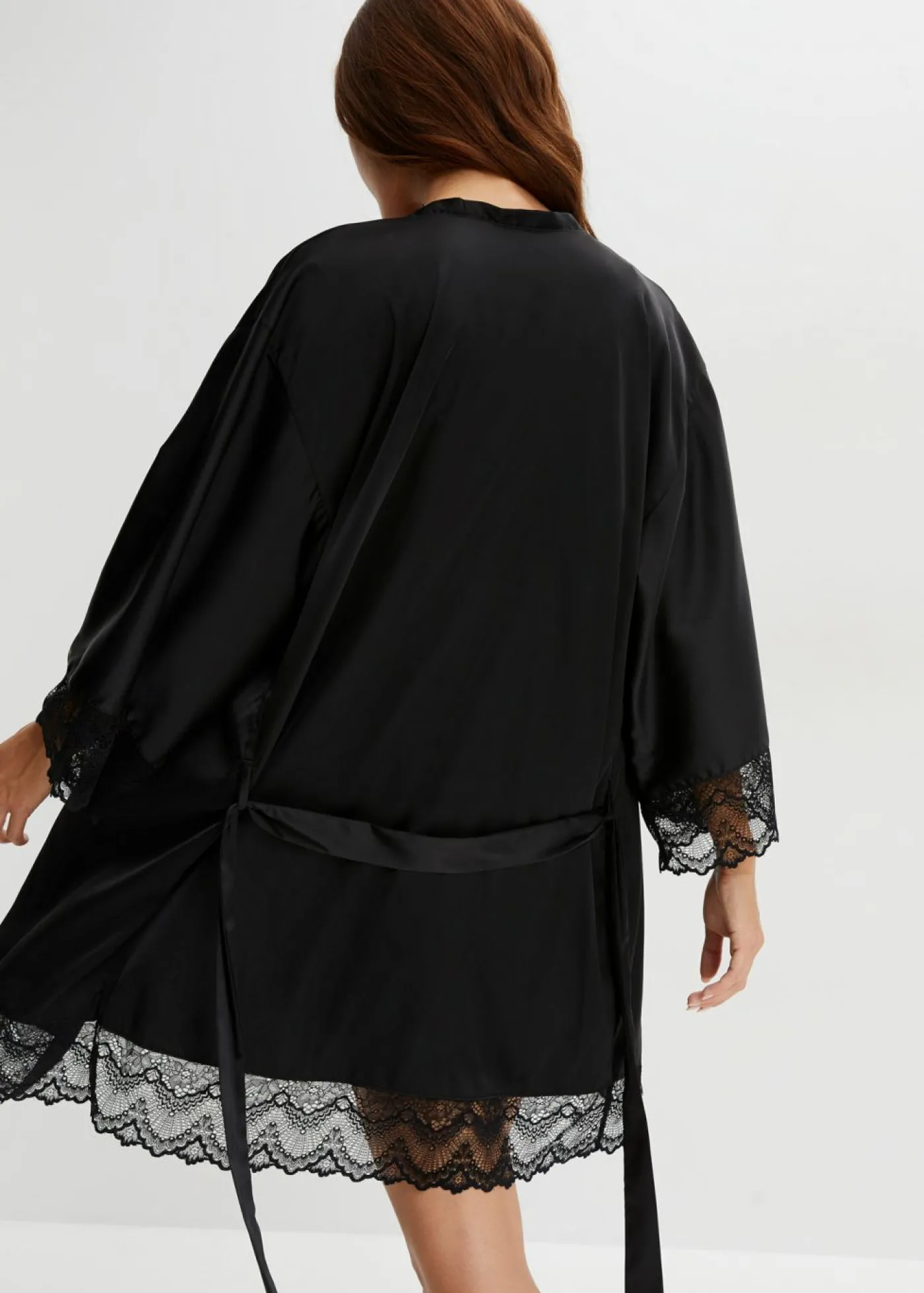 bonprix bonprix Kimono y Negligé (conjunto de 2 piezas) Negro New