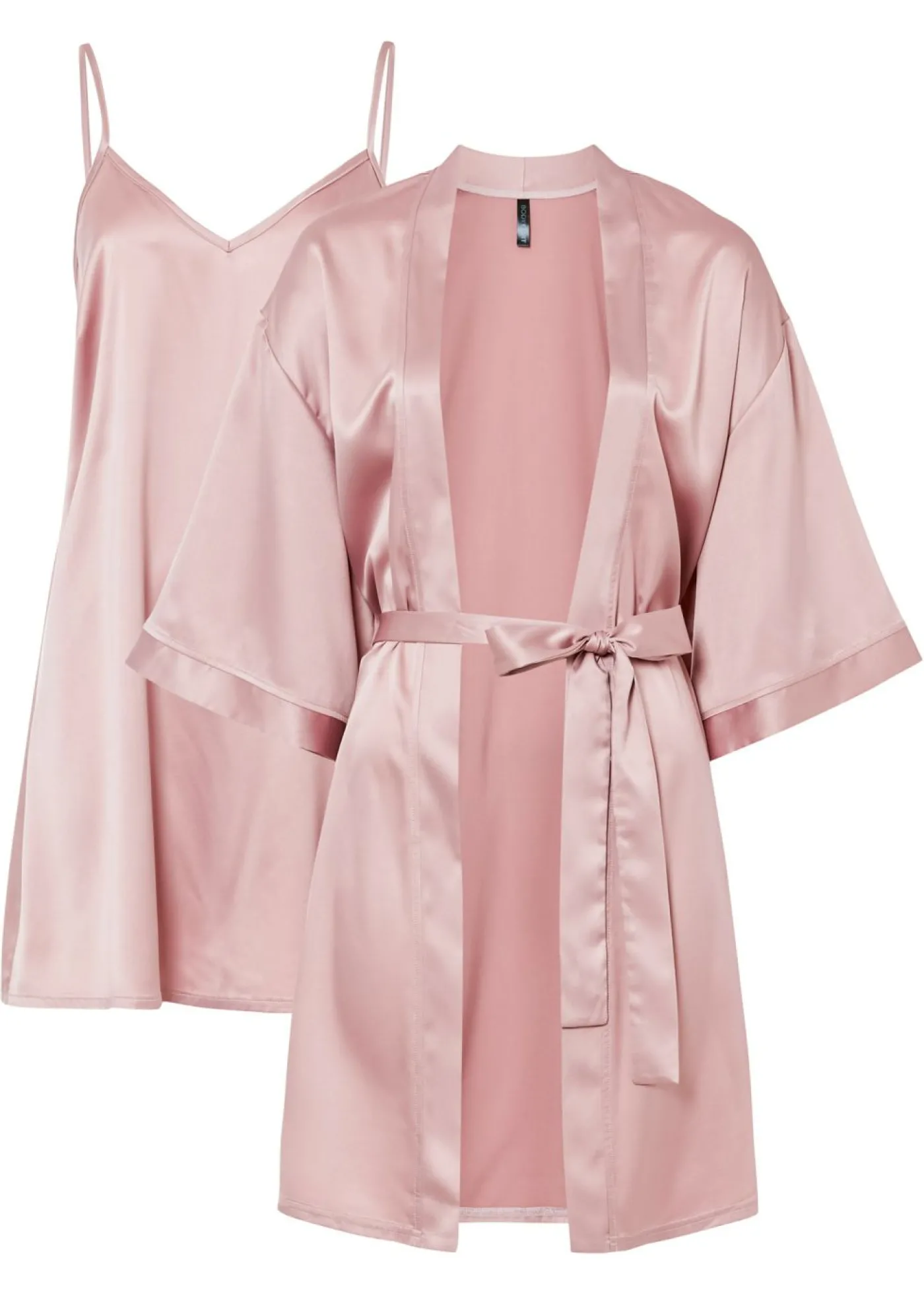 bonprix bonprix Kimono y negligé (juego de bata de 2 piezas) Rosa palo Discount