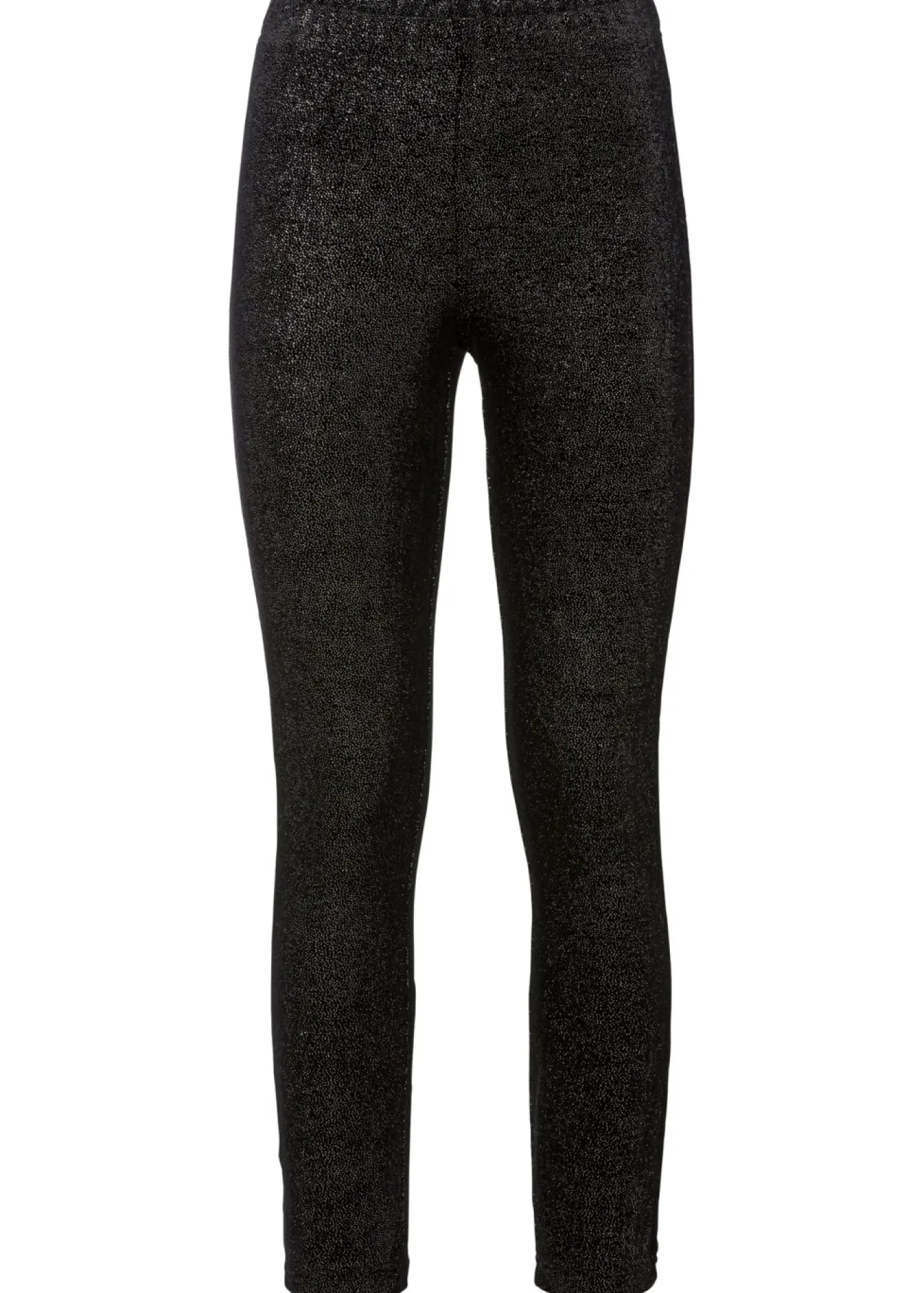 bonprix bonprix Leggings brillantes de terciopelo Negro-plata Sale