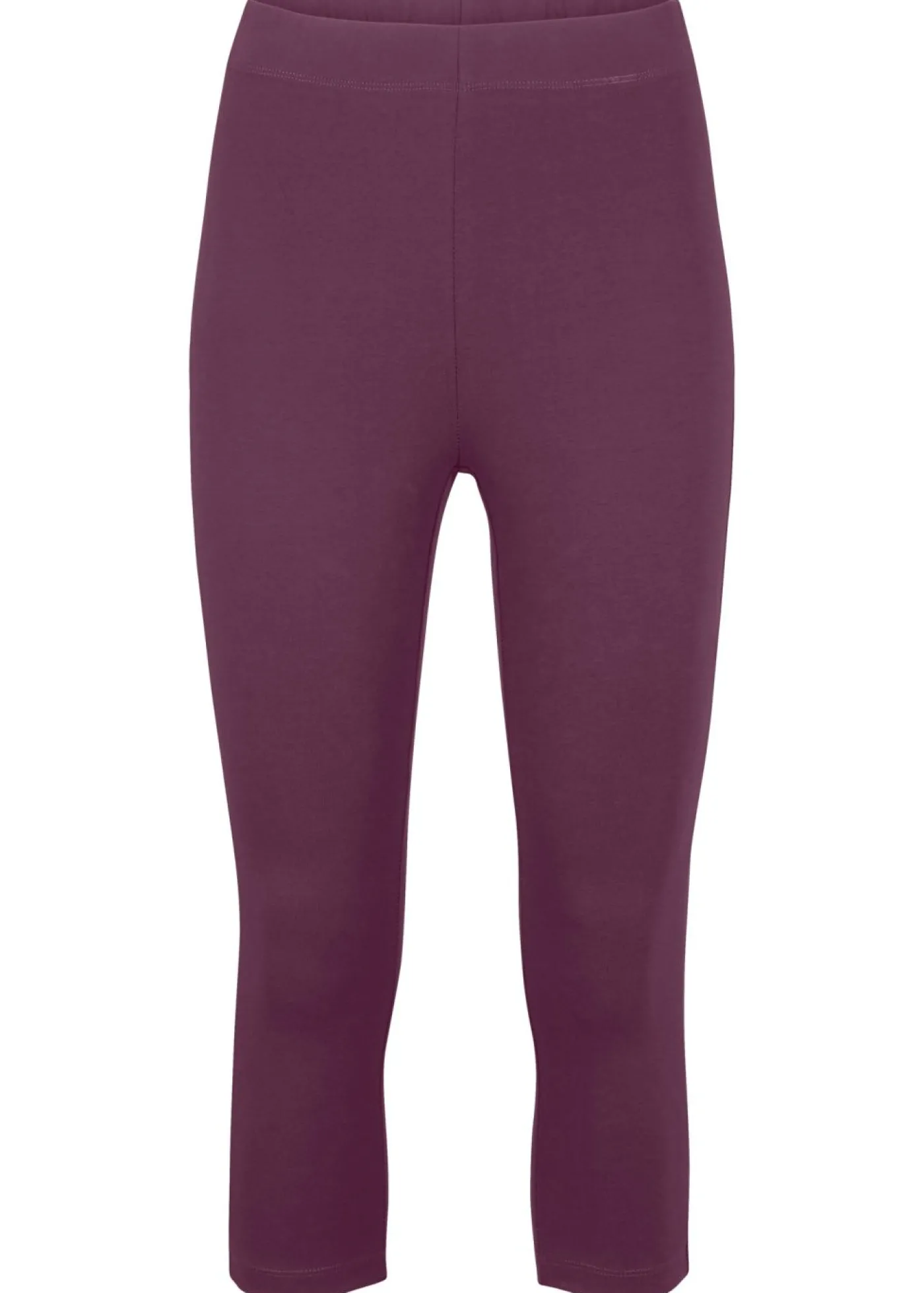 bonprix bonprix Leggings capri con cinturilla cómoda Burdeos