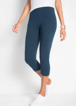 bonprix bonprix Leggings capri de corte ajustado (2 unidades) Azul marino-negro Clearance