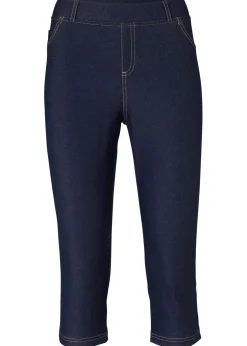bonprix bonprix Leggings capri efecto vaquero Azul Sale