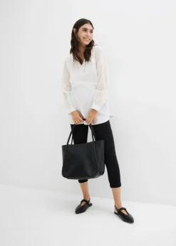 bonprix bonprix Leggings capri premamá (2 unidades) Negro-negro Hot