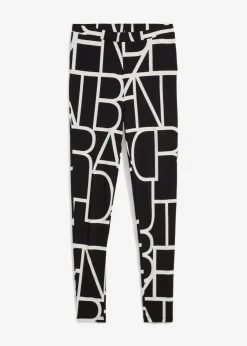 bonprix bonprix Leggings con estampado Negro-blanco Best