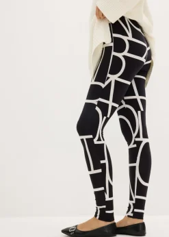 bonprix bonprix Leggings con estampado Negro-blanco Best