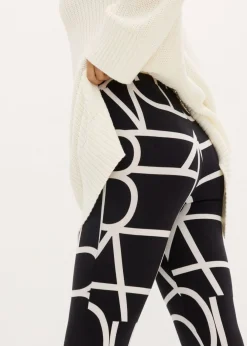 bonprix bonprix Leggings con estampado Negro-blanco Best