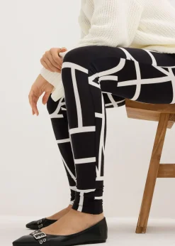 bonprix bonprix Leggings con estampado Negro-blanco Best