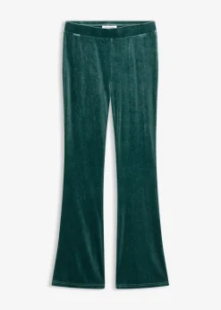 bonprix bonprix Leggings de terciopelo suave Verde intenso Online