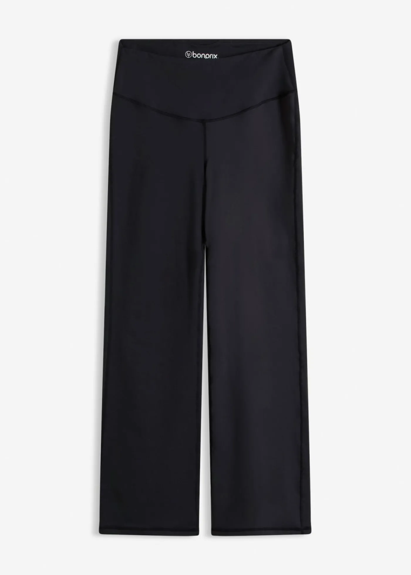 bonprix bonprix Leggings deportivos de algodón resistente con perneras rectas Gris-negro Outlet