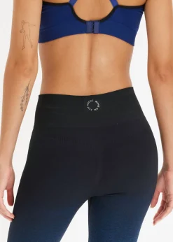 bonprix bonprix Leggings deportivos de material de secado rápido sin costuras con degradado cromático azul horizonte-azul faro-negro Clearance