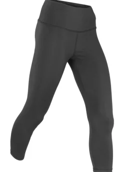 bonprix bonprix Leggings deportivos moldeadores con bolsillo y largo capri Negro Hot