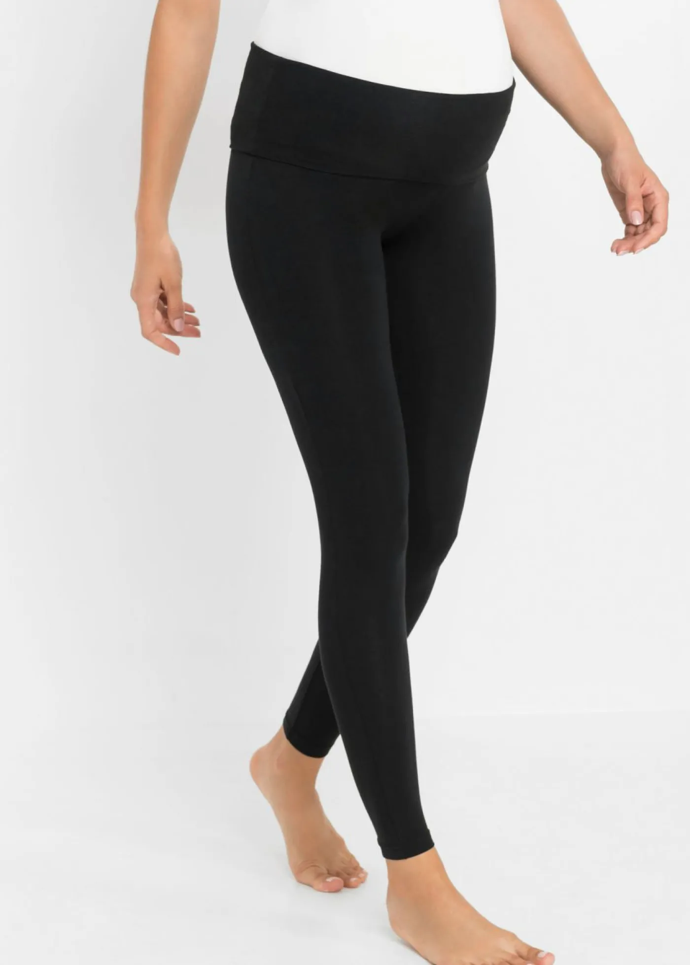 bonprix bonprix Leggings premamá de algodón orgánico Negro Discount
