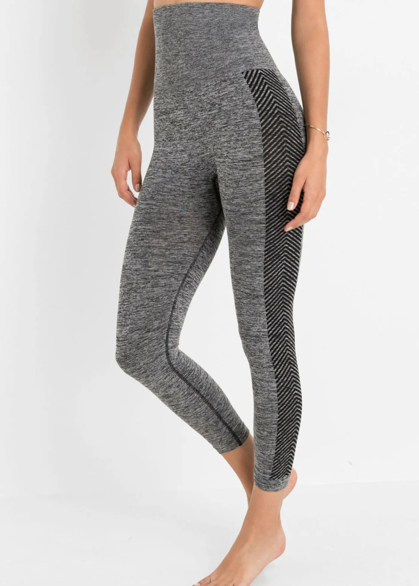 bonprix bonprix Leggings sin costuras con gran efecto reductor de barriga Antracita jaspeado New