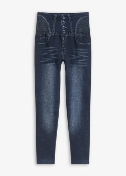 bonprix bonprix Leggings tipo medias, moldeadores, en look vaquero Azul vaquero