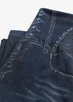 bonprix bonprix Leggings tipo medias, moldeadores, en look vaquero Azul vaquero
